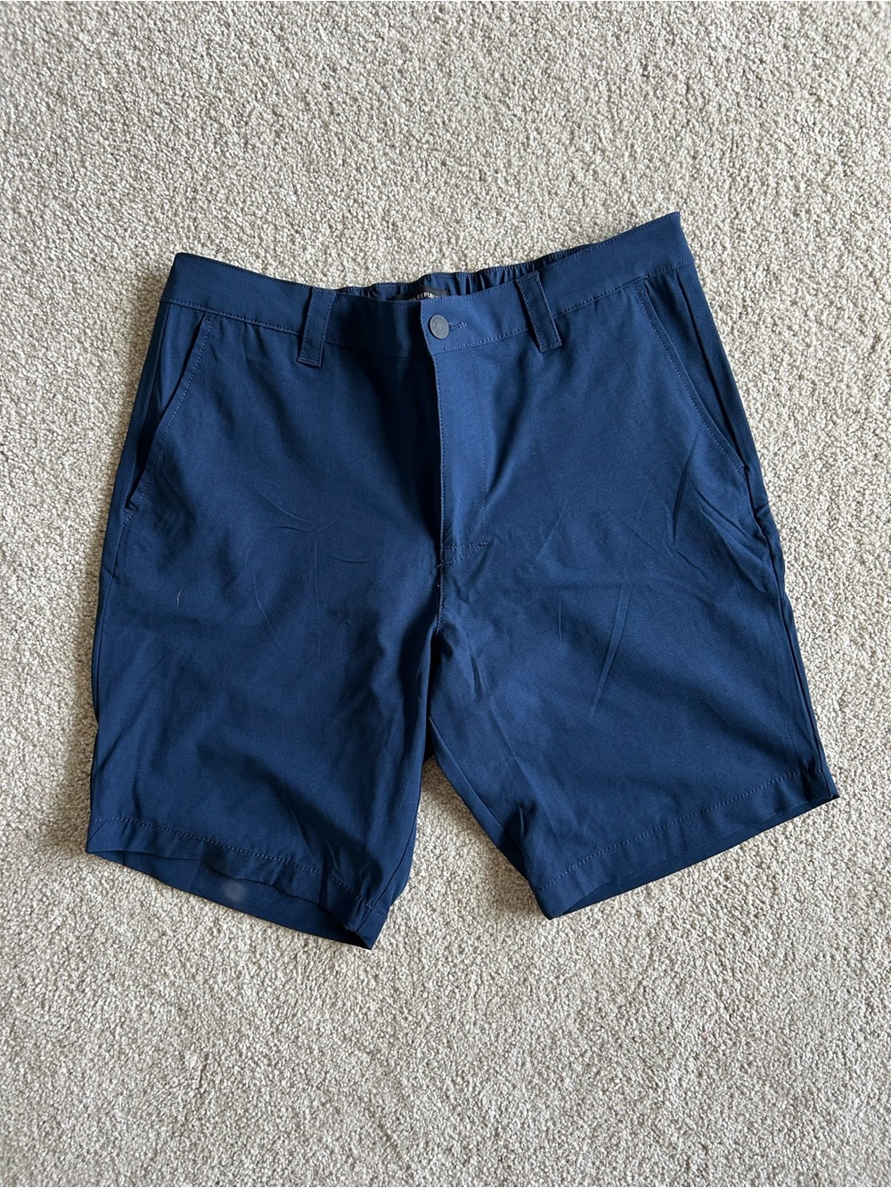 Banana Republic Navy Flat-Front Performance Shorts